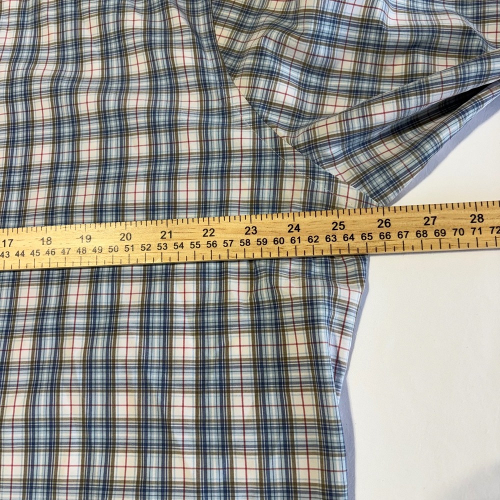 Peter Millar Crown Crafted Shirt XL Blue Plaid Long Sleeve Button Down - Picture 6 of 10